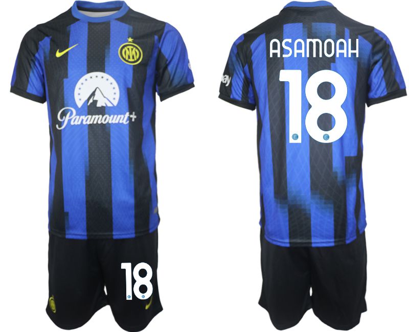 Men 2023-2024 Club Inter Milan home blue #18 Soccer Jersey